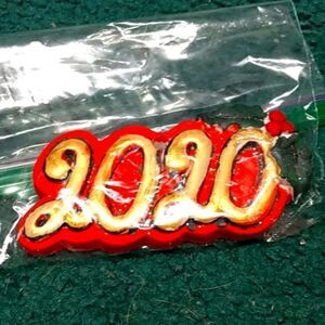 Orange 2020 hand-painted ornament